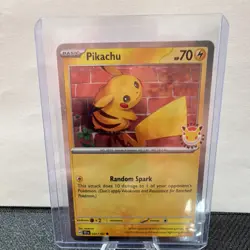 Pokemon TCG Pikachu 051/162 Stamped Random Spark Basic 70HP Card - Image 1