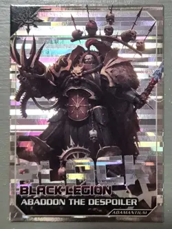 Warhammer Dark Galaxy card: ADAMANTIUM 151 ABADDON THE DESPOILER rare PANINI - Image 1
