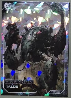 Warhammer Dark Galaxy card: WEBWAY 97 DRUKHARI rare FOIL PANINI - Image 1