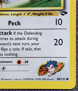 1st Edition Koga's Pidgey - Gym Challenge - #80/132 - Vintage Pokemon Card 2000 - Image 4