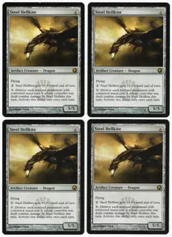 Steel Hellkite x4 4x 2010 Scars of Mirrodin PLAYSET Artifact Creature MTG LP AZ1 - Image 1