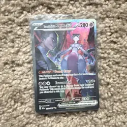 Pokemon Team Rocket's Mewtwo EX Full Art Holo 280 HP Card 231/182 English Basic - Image 1