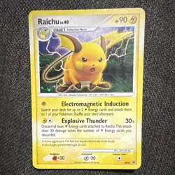 Pokemon TCG Card-Raichu-DP21 Promo-90HP-Holo-Nintendo-2008-ENG - Image 1