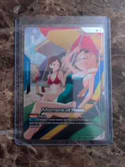 Gundam Card Game GD04-102 U+ Moment of Rest Alt Art Foil NM - Image 1