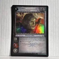 Decipher Gorbag Covetous Captain Minion LOTR Rare Holo Orc Card 10R59 - Image 1