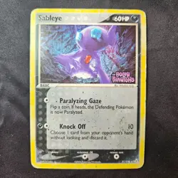Pokemon Sableye Holon Phantoms Card 31/110 Holo Stamped | Damaged - Image 1