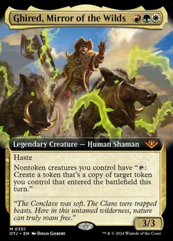 1 x Ghired, Mirror of the Wilds - Foil - Extended Art - Outlaws of Thunder Junct - Image 1