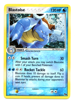 Blastoise 120 HP Holo Rare Stage 2 Pokemon Card POP Series 3 001/017 2006 - Image 1