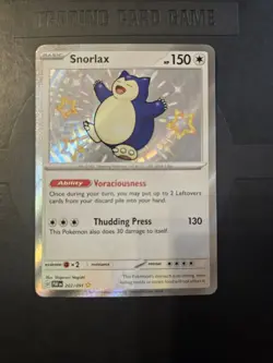 Pokemon Snorlax TCG Baby Shiny Holo Card Paldean Fates 202/091 Mint Condition - Image 1