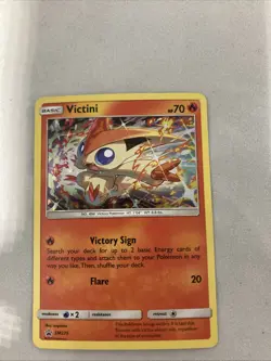 2019 Pokemon, Sun & Moon Promos, #SM225 Victini, Holo Black Star Promo - Image 1