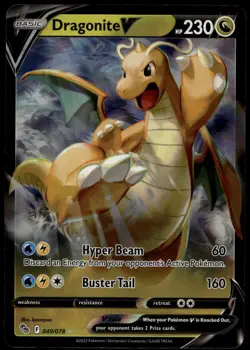 DRAGONITE V 049/078 HOLO V RARE POKEMON GO POKEMON NEAR MINT - Image 1