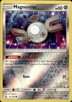 Pokemon Reverse Holo Magnemite (81) SM - Ultra Prism 81/156 LP - Image 1