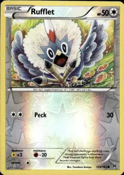 Pokemon Reverse Holo Rufflet XY - BREAKthrough 129/162 LP - Image 1