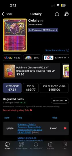 Pokemon Clefairy Reverse Holo Breakpoint #81/122✨🔥SHIPS FAST 💨+FREE GIFT 🎁 MP - Image 2