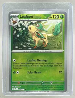 Leafeon 2025 Pokemon Prismatic Evolutions #005 Poke Ball Reverse Holo - Image 1