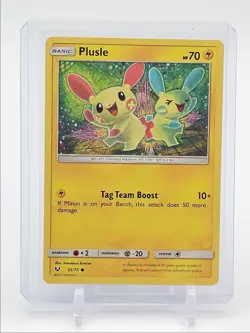 PLUSLE 2017 POKEMON SUN & MOON SHINING LEGENDS COMMON 33/73 Q2167 - Image 1