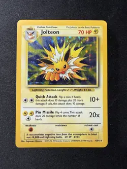 Pokemon Jolteon 4/64 NO SYMBOL Jungle Holo Rare Unlimited FREE SHIPPING - Image 1