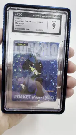 Pokemon Lucario Marumiya Get! Sticker 2005 CGC 9 Mint POP 1 Japan - Image 2