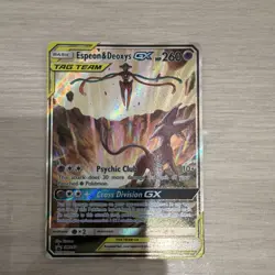 Pokemon TCG Espeon & Deoxys GX SM240 SM Promo TAG TEAM Holo Basic 260 HP - Image 1