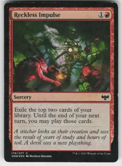 Reckless Impulse Foil C Innistrad: Crimson Vow 174 MTG - Image 1