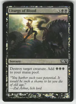 Liturgy of Blood Foil C Magic 2014 (M14) 104 MTG - Image 1