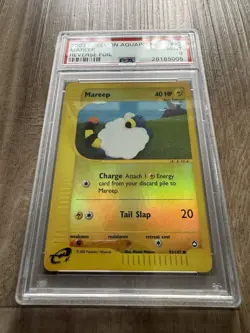 Pokemon 2003 Mareep 93/147 Aquapolis Reverse Holo Foil PSA 9 MINT - Image 2