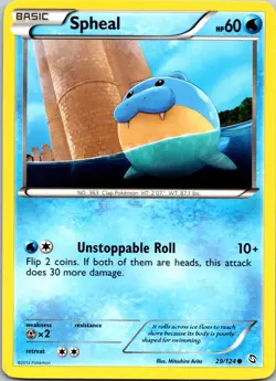 Spheal 29/124 - Pokemon Dragons Exalted Common Card - Image 1