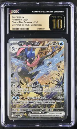 CGC 10 PRISTINE Greninja ex 132 Pokemon Shrouded Fable Black Star Promo Alt Art - Image 1