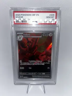 Pokemon 2023 Scizor 205/197 Illustration Rare Obsidian Flames GEM MINT PSA 10 - Image 5