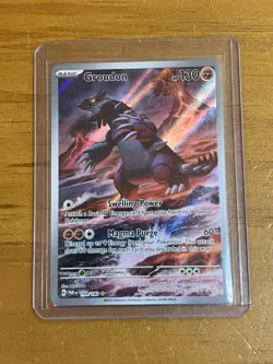 Pokemon Groudon 199/182 SV04 Paradox Rift Full Art Holo Illustration Rare Card - Image 2