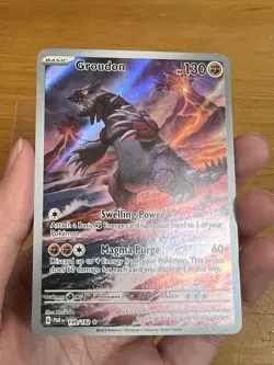 Pokemon Groudon 199/182 SV04 Paradox Rift Full Art Holo Illustration Rare Card - Image 4
