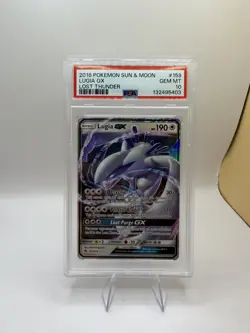 2018 POKEMON SUN & MOON LOST THUNDER #159 LUGIA GX PSA 10 - Image 1