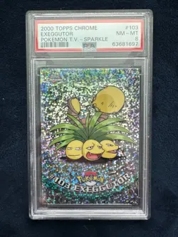 2000 Topps Chrome Exeggutor #103 Pokemon T.V. Sparkle PSA 8 - Image 1