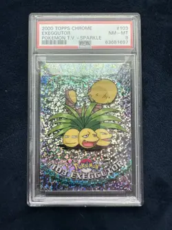 2000 Topps Chrome Exeggutor #103 Pokemon T.V. Sparkle PSA 8 - Image 2
