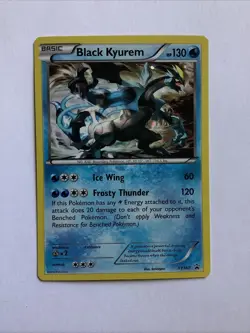 Pokemon TCG Black Kyurem XY160 Holo Promo Card Black Star Promo - Image 1