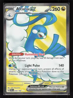 Altaria ex Holo Ultra Rare Pokemon SV04: Paradox Rift 232/182 NM - Image 1