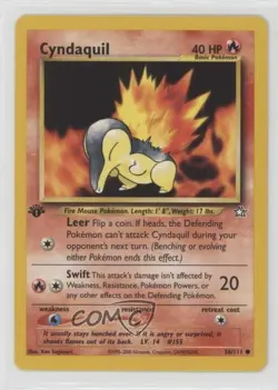 Cyndaquil 1st Ed. Pokemon Neo Genesis #56 2000 - Image 1