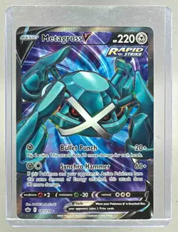 Metagross V 2021 Pokemon Sword & Shield Chilling Reign #181 Ultra Rare - Image 1