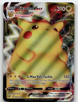 PIKACHU VMAX 044/185 ULTRA RARE VIVID VOLTAGE POKEMON NEAR MINT - Image 2