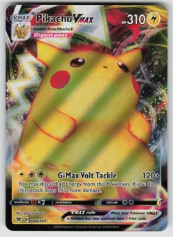Pikachu VMAX 044/185 Full Art Ultra Rare Vivid Voltage Pokemon Near Mint - Image 1