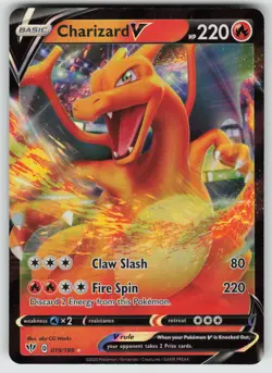 Charizard V 019/189 Holo V Rare Darkness Ablaze Pokemon Near Mint - Image 1