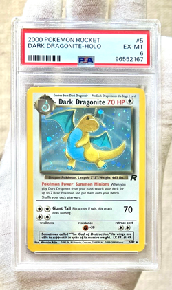 2000 Pokemon - Team Rockets Dark Dragonite #5/82 Holo PSA 6 - Vintage English - Image 2