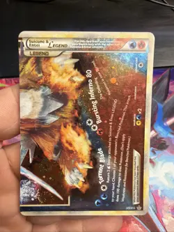 Pokemon TCG Suicune Entei Legend Card Bottom 95/95 Holo Rare Unleashed See Pics - Image 1
