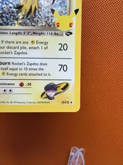 Rocket's Zapdos 15/132 Pokemon Celebrations Pokemon TCG NM 1194 - Image 5