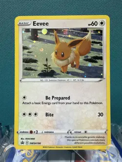 Eevee Pokemon Sword & Shield SWSH190 Cosmos Holo Black Star Promo NM 2632 - Image 1