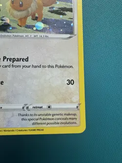 Eevee Pokemon Sword & Shield SWSH190 Cosmos Holo Black Star Promo NM 2633 - Image 5