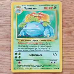 Venusaur 15/102 Base Set Holo Rare 1999 WOTC Pokemon Card TCG Vintage - MP/LP - Image 1