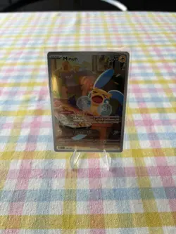 Minun 194/182 Sv04: Paradox Rift Illustration Rare Holo Card - Image 1