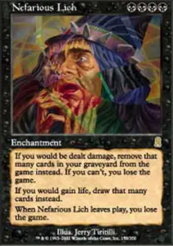 MTG magic cards 1x Nefarious Lich Odyssey Light Play, English - Image 1