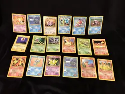 Vintage Pokemon Gym Heroes Card Lot Of 28 Cards LP/HP Misty’s Gyarados - Image 1